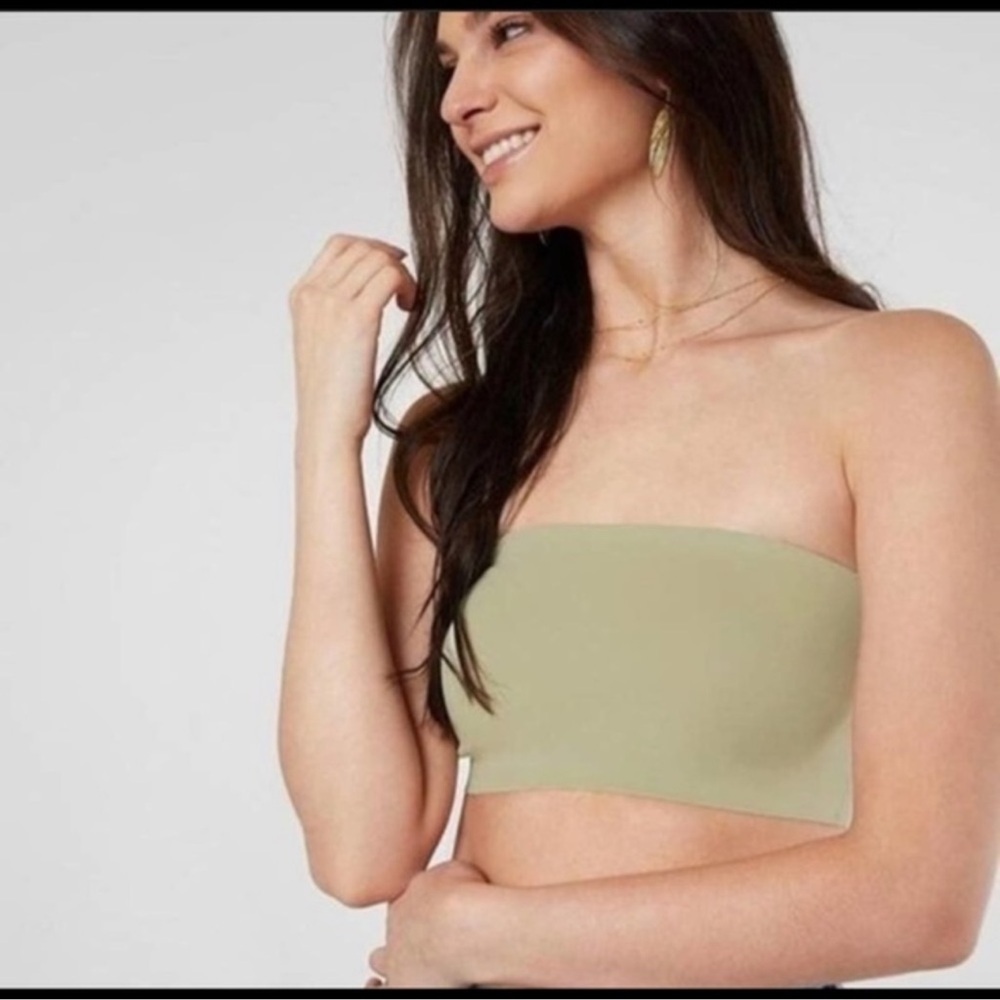 Free People Green Strapless Bandeau Bra